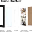 A4 Frame Black - Display 6x8 Picture Frame With Mat or 8.27x11.69 Inch Without Mat, Set of 3, Poster Frames, Certificates Documents Frames, Wall Gallery Photo Frames