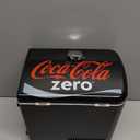 Coca-Cola Zero CZ04 4 Liter/4.2 Quarts 6 Can Portable Cooler/Mini Fridge, Beverages, Baby Food, Skincare and Medications-Use at Home, Office, Dorm, Car, RV or Boat-AC & DC Plugs Included, Black/Red