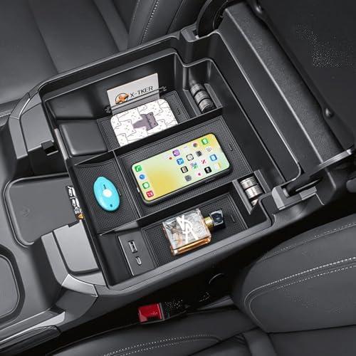 Center Console Full Tray Compatible with Refreshed 2022 2023-2026 Chevy Silverado/GMC Sierra 1500 & 2024 2025 2026 Silverado/Sierra 2500HD 3500HD Accessories Armrest Storage Organizer Bucket Seat ONLY