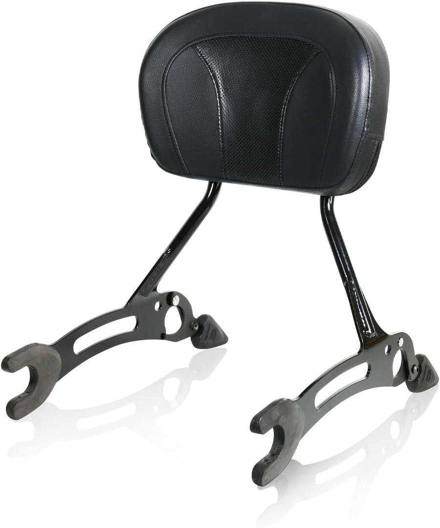 Sissy Bar for Indian Challenger Chieftain Indian Pursuit Springfield Roadmaster Vintage 2014-2023, Quick Release Passenger Backrest Pad 17 inches (Black)