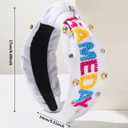 Gosuoa Game Day Knotted Headband for Women, Gameday Outfits Football Soccer Mom Essentials (1 Count (Pack of 1))