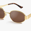 livho 2025 Trendy Oval Sunglasses - Stylish Polarized Shades for Everyday - Retro Metal Frames
