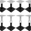 8 Pcs House Floor Jacks, 5" to 8" Adjustable Height Range House Jacks for Leveling, Floor Leveling Support, Screw Jack Post for Home Leveling, Basement, Porches, Roof Beams and Decks