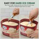 Beneno Heavy Duty Ice Cream Scoop - Upgraded Anti-Fracture Design, Comfortable Grip Long Handle, Effortless Scooping & Dishwasher Safe, Orange
