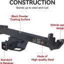 Trailer Hitch Black Steel Compatible with 2020-2025 Chevrolet Silverado 2500 3500 and Suburban 2500 3500 and 2020-2024 GMC Sierra 2500 3500 and Yukon XL w/2 Hitch Receiver