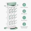 Momcozy Baby Bottle Drying Rack for 18 Bottles, Space Saving Countertop Vertical Rack for Baby Accessories & Pump Parts, Detachable Travel Drying Rack with Brush Holder