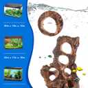 Aquarium Driftwood Fish Cave for Betta Fish Shrimp Hideout,10-12" Natural Porous Driftwood for Aquascaping with Low Tannins,Reptiles Shelter Fish Tank Decoration with Protein Cotton(No need to boil)