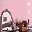 Dimoon 17.7''x393.7''Pink Peel and Stick Wallpaper Gothic Floral Wall Paper Contact Paper Closeout Renter Friendly Modern Self Adhesive(393.7''x17.7'', Pink Floral Textured)