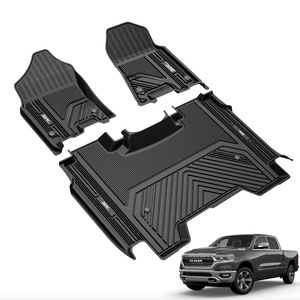 3W Dodge Ram 1500 2019-2024 New Body (NOT Classic Models) Custom Floor Mats Thorex™ All-Weather Protection