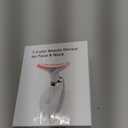 Face Light Therapy Device, Based on Triple Action LED, Thermal, and Vibration Technologies, Face and Neck Beauty Device with 7 Color LED for Home Use, Improve Skin(Glossy White)