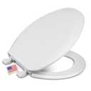 Centoco Elongated Toilet Seat, Standard Economy Model, Closed Front with Cover, Plastic, Made in the USA, DSAMAZ16-001, White