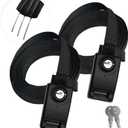 2 Pack Lockable Tie Down Strap, with 3 Stainless Steel Cables, for Lashing Locking Kayak, Bike, Surfboard, 10 Feet Each
