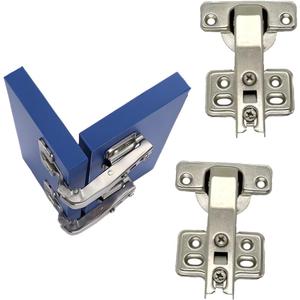 2 Pieces 90 Degree Cabinet Door Hinges, 180 Degree Cabinet Hinges for Wardrobe Bookcase Shoe Cabinet Door (4 Holes)