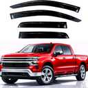 KPY Rain Guards Fit for 2019-2026 Chevrolet Silverado/GMC Sierra 1500 Crew Cab, Out-Channel Window Visor Vent Deflector, Truck Accessories for 2020-2026 Chevy Silverado/Sierra 2500HD 3500HD Crew Cab