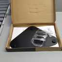 Hemudu Tempered Glass Computer Monitor Riser/Triangle Save Space Desktop Corner Stand for Computer Monitor & Laptop Black HD01B-003