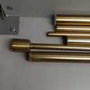 Warm Gold Double Curtain Rods 72-144", Double Curtain Rods with Cap Finials, 1 Inch Front and 5/8 Inch Back Double Drapery Rod, Adjustable Dual Curtain Rod Gold Double Window Treatment Rods