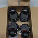 4-Pcs Machine Leveling Casters with Nylon Wheel and Rubber Foot,Heavy Duty Leveling Casters,Retractable Workbench Caster,Loading Capacity 2200 Lbs(Black-2 INCH)