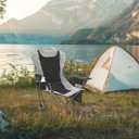 Aohanoi Camping Chairs, Portable 2 Pack Camp Chairs for Heavy People with Adjustable Angled Backrest, Outdoor Folding Camping Chairs for Outside Supports up to 350lbs, Carry Bag Included
