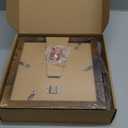 iRahmen 8x8 Picture Frame Set of 4 with HD Glass, Display 6x6 Pictures with Mat or 8 x 8 Without Mat, Rustic Wood Photo Frame for Wall Mount and Tabletop Display (Dark Brown)