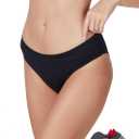 Period Swimwear-Menstrual Swimwear Bikini Bottoms-Black Mid Waisted Leakproof Swim Bottoms for Teens, Girls, Women (Medium)