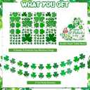 11pcs St Patricks Day Decorations with Window Clings Shamrock Banner Acrylic Heart Shamrocks Decorations for Home Decor