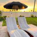 AMMSUN 6FT Portable Outdoor Picnic Beach Umbrella with Tilt Function, Black