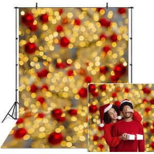 Avezano Christmas Glitter Bokeh Backdrop for Photography Winter Glow Shiny Colorful Halos Background Merry Xmas Happy New Year Party Decorations Birthday Baby Shower Photoshoot Backdrops (6x8ft)