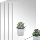 Calvana 12 x 24 Rectangular Acrylic Mirror Sheet 4-Pack, 1.8mm Frameless Wall Mirror, Adhesive Gym Mirrors for Home, Shatterproof & Unbreakable, Non-Glass, Includes Double-Sided Foam Stickers