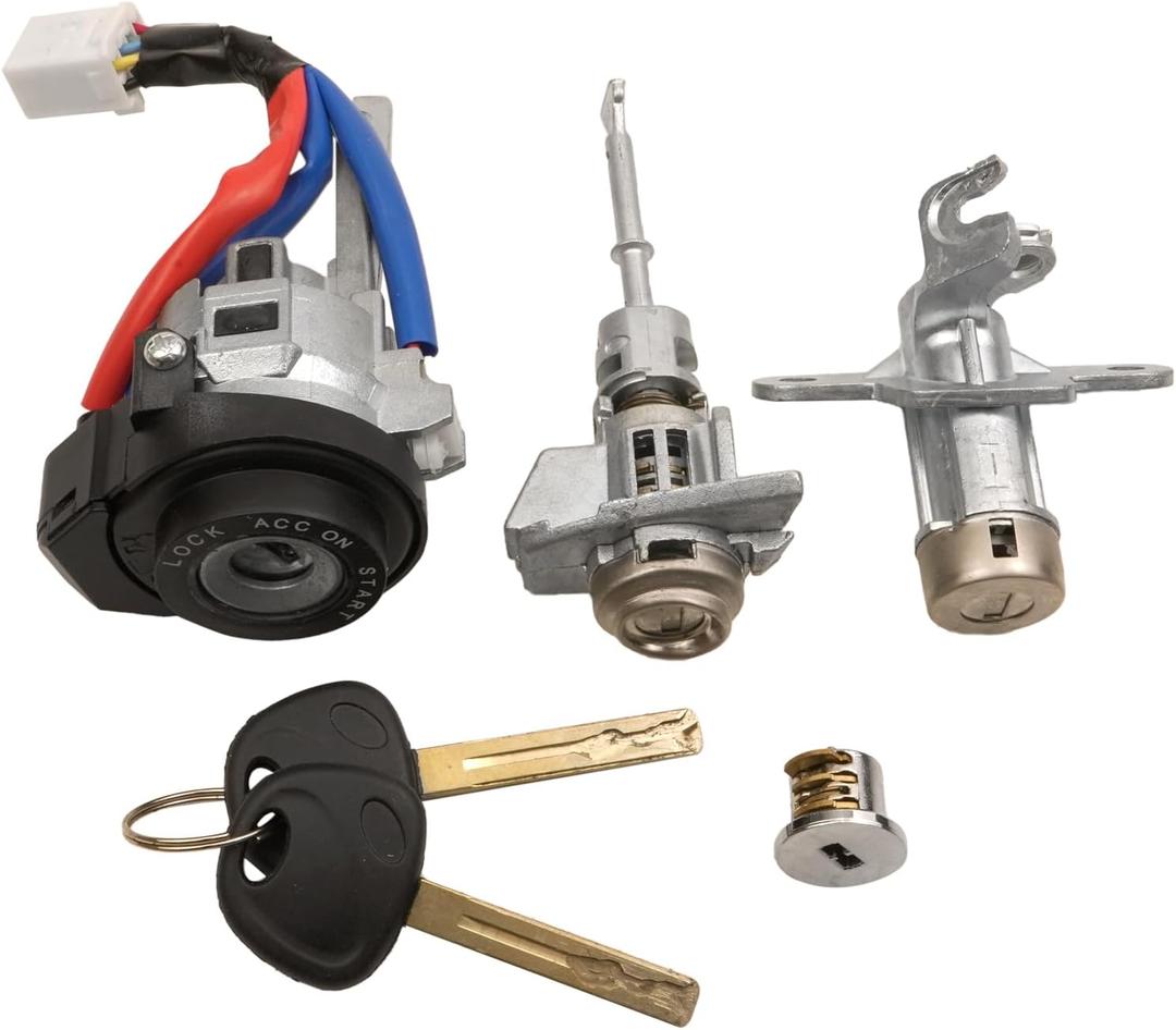 Car Full Lock Cylinder Replacement for 81970C1A00 81970-C1A00 Compatible with Hyundai Sonata 2015-2019 Lock Cylinder Include Ignition Switch/Trunk Lock/Front Left Door Lock/Glove Box Lock/ 2 Keys