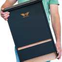 Big Bat Box - Black, 3 Chamber, Large Certified Bat House for Outside - Artificial Roost Kit for Wall-Mount or Pole-Mount - Bathouses for Backyards