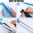 Kingdder 12 Pcs Foam Pipe Insulation Tube Self Adhesive Water Pipe Insulation Freeze Protection 1.3 ft Pipes Insulations Wrap for Outdoor Winter Irrigation Sprinkler(0.6 Inch/ 15 mm)