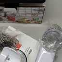 Geedel Rotary Cheese Grater, Kitchen Mandoline Vegetable Slicer with 3 Interchangeable Blades, Easy to Clean Rotary Grater Slicer for Fruit, Vegetables, Nuts (White)