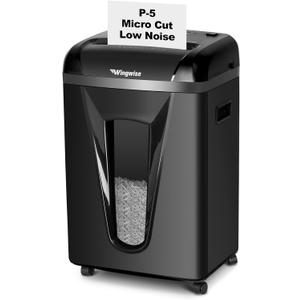 P-5 Paper Shredder, 9 Sheets High-Security Micro-Cut Shredder, 2.4m/min High-Speed Shredding, 5.8 Gallon Bin, CD/Credit Card Shredder with Anti-Jam & Dual Modes