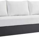Modway Tahoe Aluminum Outdoor Patio Sofa in Gray White