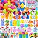 300pcs Bulk Prefilled Easter Eggs with Toys  Filled Easter Eggs for Kids, Pre Filled Easter Eggs Bulk, Stuffed Easter Eggs with Toys for Easter Egg Hunt Supplies, Basket Stuffers & Classroom Prizes