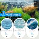 hygger Aquarium Wave Maker for 5-10 Gallon Fish Tanks, Adjustable DC Power Heads for Aquarium with Controller, Aquarium Circulation Pump With Magnetic Base for Saltwater Freshwater Tank 660 GPH