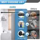 Tension Curtain Rod, 42 to 115 inch Adjustable Heavy Duty black shower curtain rod for bathroom Closet Windows