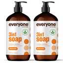 Everyone 3-in-1 Soap, Body Wash, Bubble Bath, Shampoo, 32 Ounce (Pack of 2), Citrus and Mint, made with Essential Oils for Men and Women