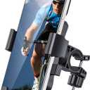 Bike Phone Holder Mount, Secure Handlebar Phone Mount Holder for Bike and Motorcycle, Suitable for iPhone and 4.5-6.8" Smartphones, Black