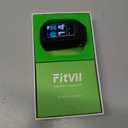 FITVII FINO 2 Slim Fitness Tracker, Smart Watch with Blood Oxygen, Sleep Monitor, 24/7 Heart Rate & Blood Pressure, IP68 Waterproof Health Activity Trackers with Calories Step Counter for Women Men (Black)