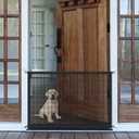 Mesh Dog Gate for Pets, Magic Pet Gate for The House, Portable Indoor Puppy Safety Fence Guard for Stairs and Doorways, Easy Install Anywhere, 38" W x 30" H, 8 Hooks