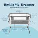 Baby Delight Beside Me Dreamer Bassinet | Bedside Sleeper | 6-Position Height Adjustment | Charcoal Tweed