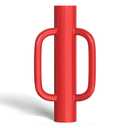 T Post Driver - 12LB Fence Post Driver Heavy Duty Hand Post Pounder with Handle Black Steel Rammer for U Fence Post Wooden Post Hole Diggers, Red