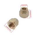 1/4" Brass Flare Nut, 10Pcs, SAE 45 Degree