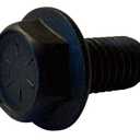 Small Parts 4416BF 7/16"-20 x 1" Hex Head Flange Non Serrated Frame Bolt IFI-111 2002 Grade 8 Black Phosphate (Pack of 10)