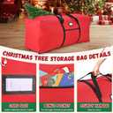 7.5 ft Christmas Tree Storage Bag - Heavy-Duty Waterproof, Dust-Proof, and UV-Proof, with Dual Zipper, Adjustable Straps, and Universal Wheels