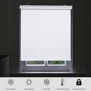 Sunoff Blackout Roller Shades Blinds Cordless for Windows Pull Down Room Darkening Door Blinds with Thermal Insulated Easy to Install for Living Room,Bedroom,Home,Office,White 33.5" W x 72" H