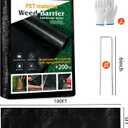 Weed Barrier Fabric,PET Heavy-Duty Landscape Cloth,5x100FT 3.2 Oz Garden Weed Control Ground Cover.