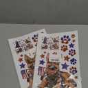 Yovkky Happy 4th of July Dog Window Clings 4 Sheets, Patriotic America German Shepherd Labrador Golden Retriever Dachshund Bulldog Stickers Decals Decor, American USA Pet Home Kitchen Decorations, Pack of 2