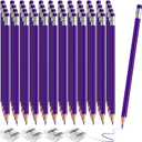 48 PCS Purple Pencils Bulk with Eraser, Pre-Sharpened HB Pencils for Writing & Drawing, School Supplies for Kids Homework, Tests, Art Crafts & Teacher Grading(Purple)